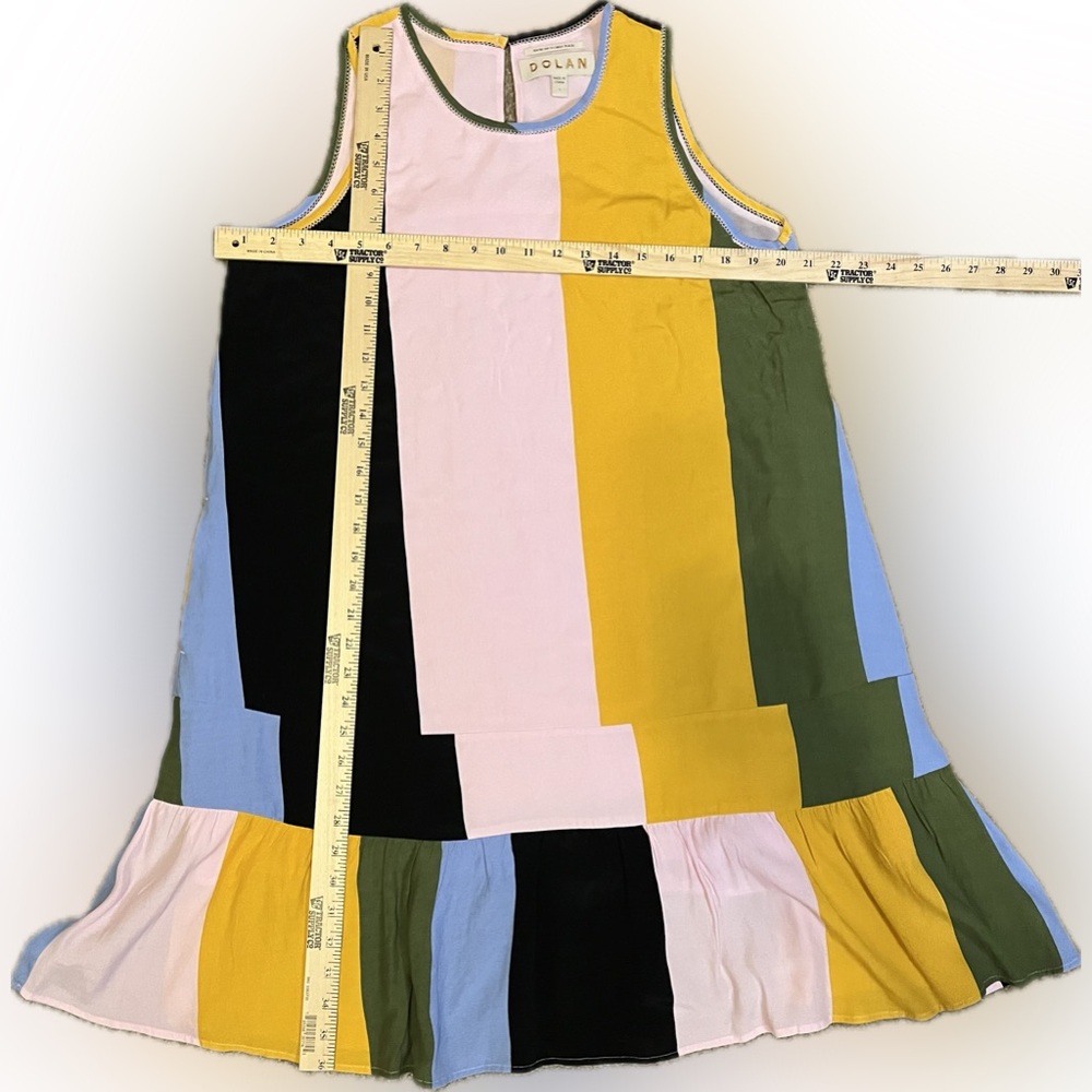 DOLAN Anthropologie Left Coast Audra Drop Waist Colorblock Dress size L - Picture 11 of 16